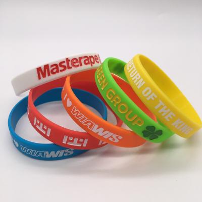Debossed Color Infilled Silicone Wristband