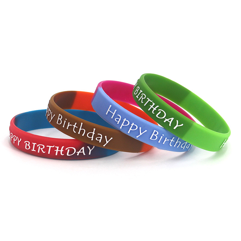 Embossed Printed Color Silicone Wristband