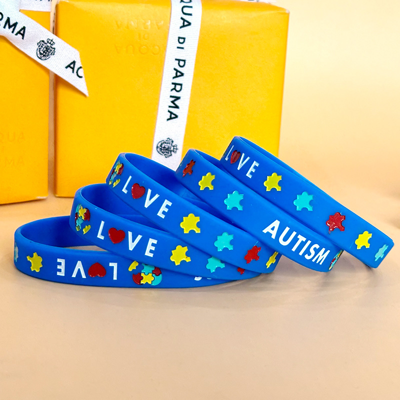 Debossed Color Infilled Silicone Bracelet